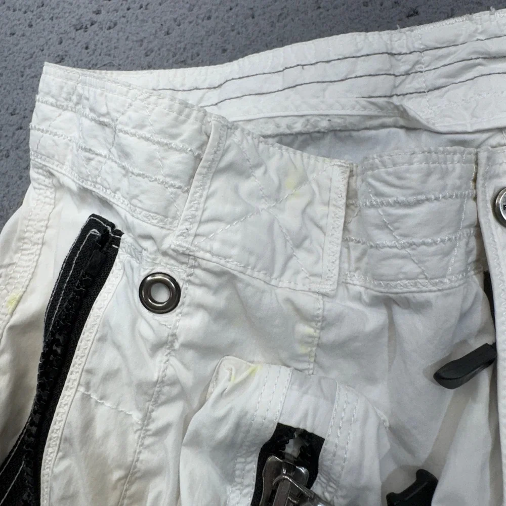 RLX Ralph Lauren Parachute Pants Womens 31R White‎ Convertible Cargo Y2K